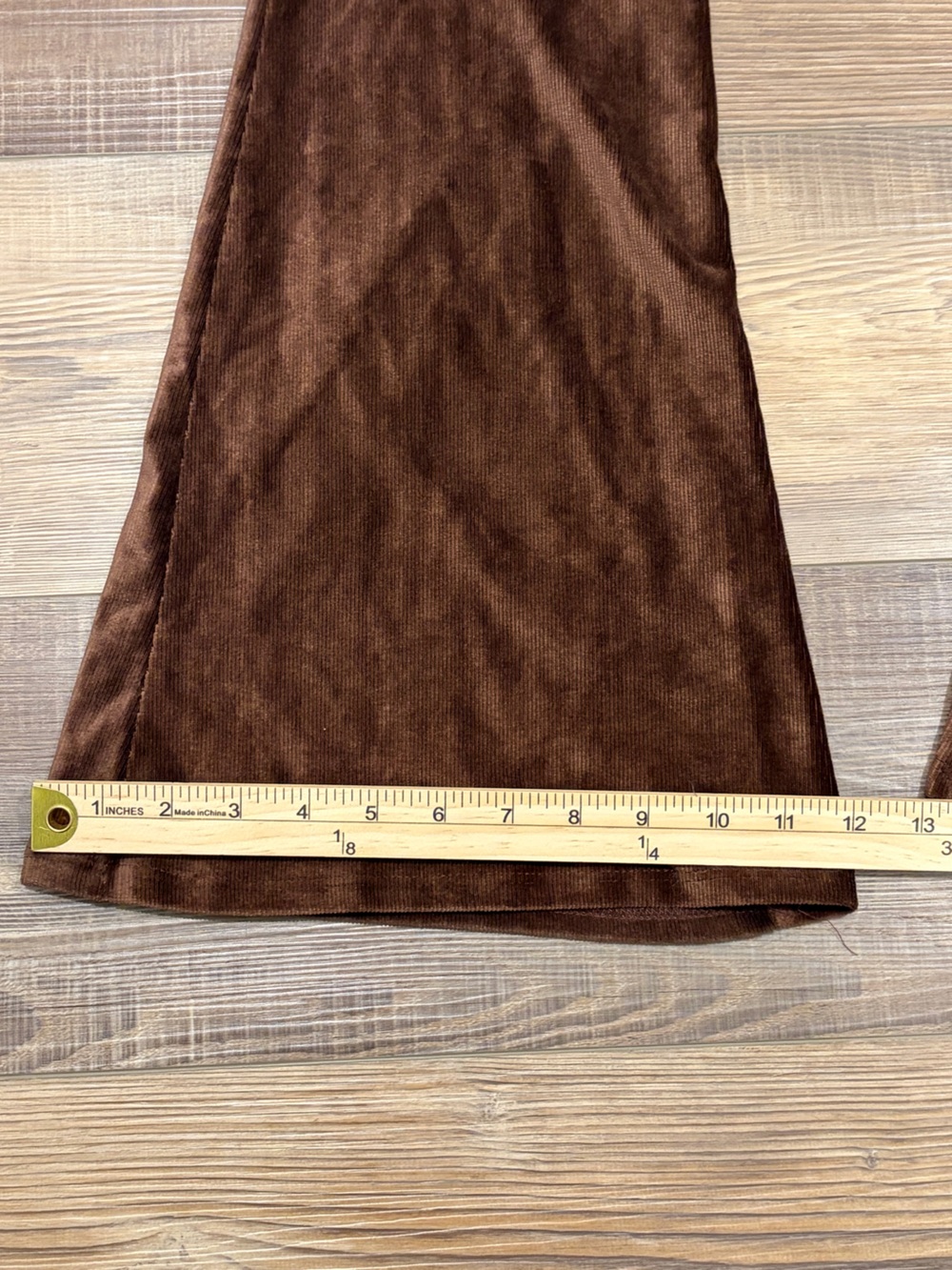 EARTHBOUND trading Co. Brown Velvet corduroy Flare stretch Pants - Picture 5 of 12